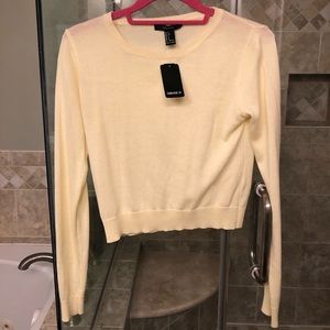 Cropped yellow sweater